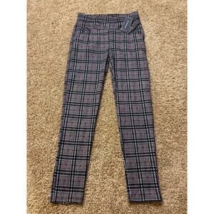 NWT C-Mode Fleece Lined Plaid Skinny Leggings Womens Size Large